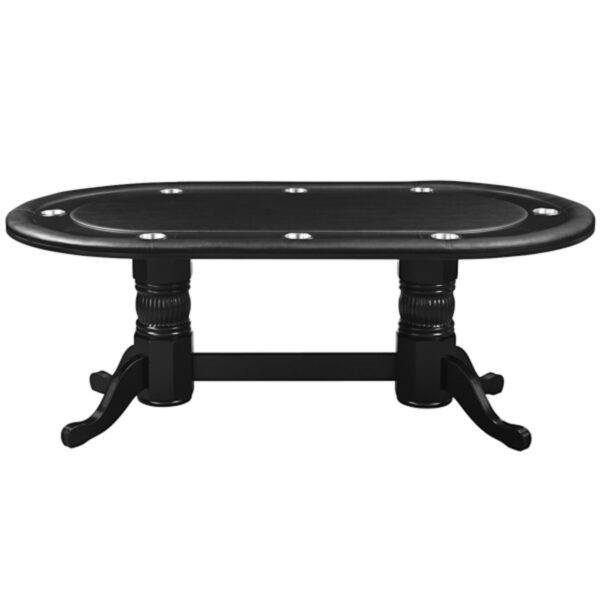 Texas Hold Em Poker Table with Dining Top - Black 3