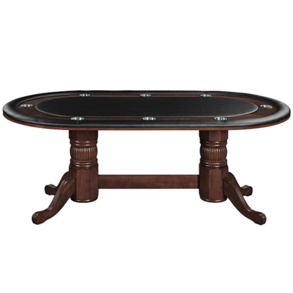 Texas Hold Em Poker Table with Dining Top - Cappuccino 3