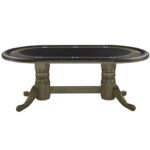 Texas Hold Em Poker Table with Dining Top – Slate 2
