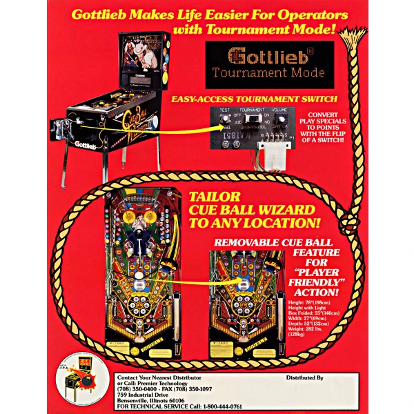 Cue Ball Wizard Pinball Machine