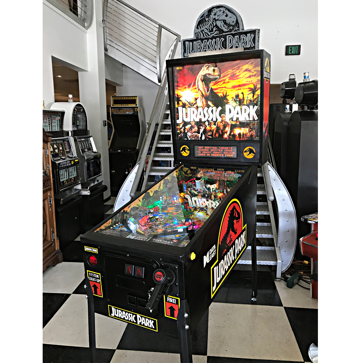 Jurassic Park Pinball Machine Elite Home Gamerooms