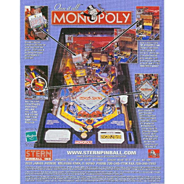 Monopoly Pinball Machine