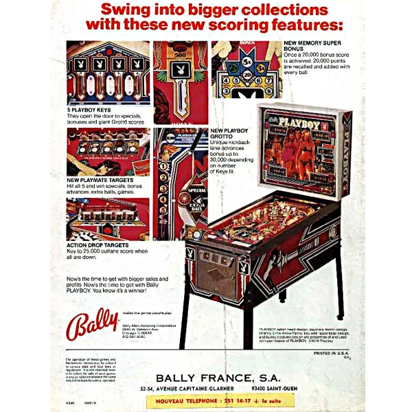 Playboy Pinball Machine Flyer 2