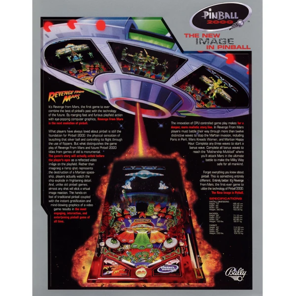Revenge From Mars Pinball Machine