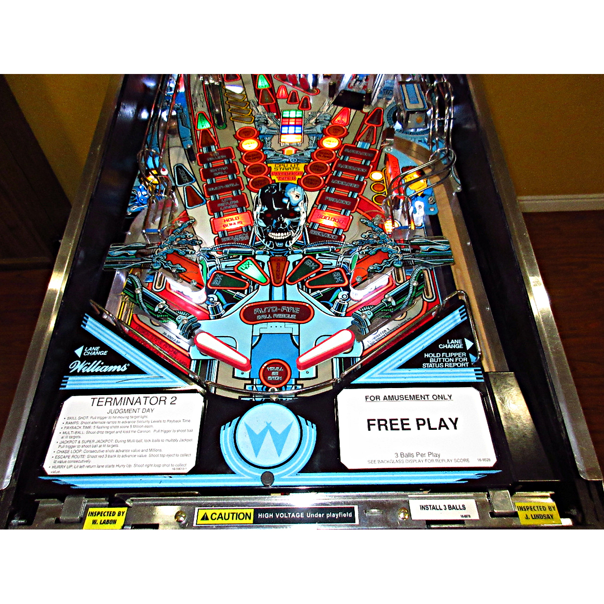 Terminator 3 Rise of the Machines Pinball Machine Elite Home Gamerooms