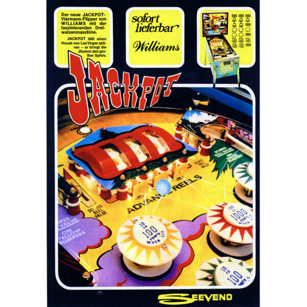 Jackpot Pinball Machine Flyer