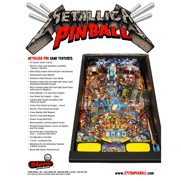 Metallica Pro Pinball Machine