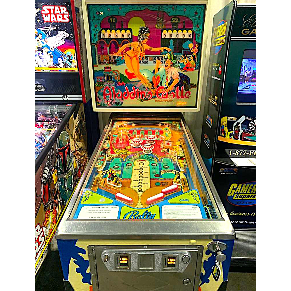 Aladdin's Castle Pinball Machine Elite Home Gamerooms