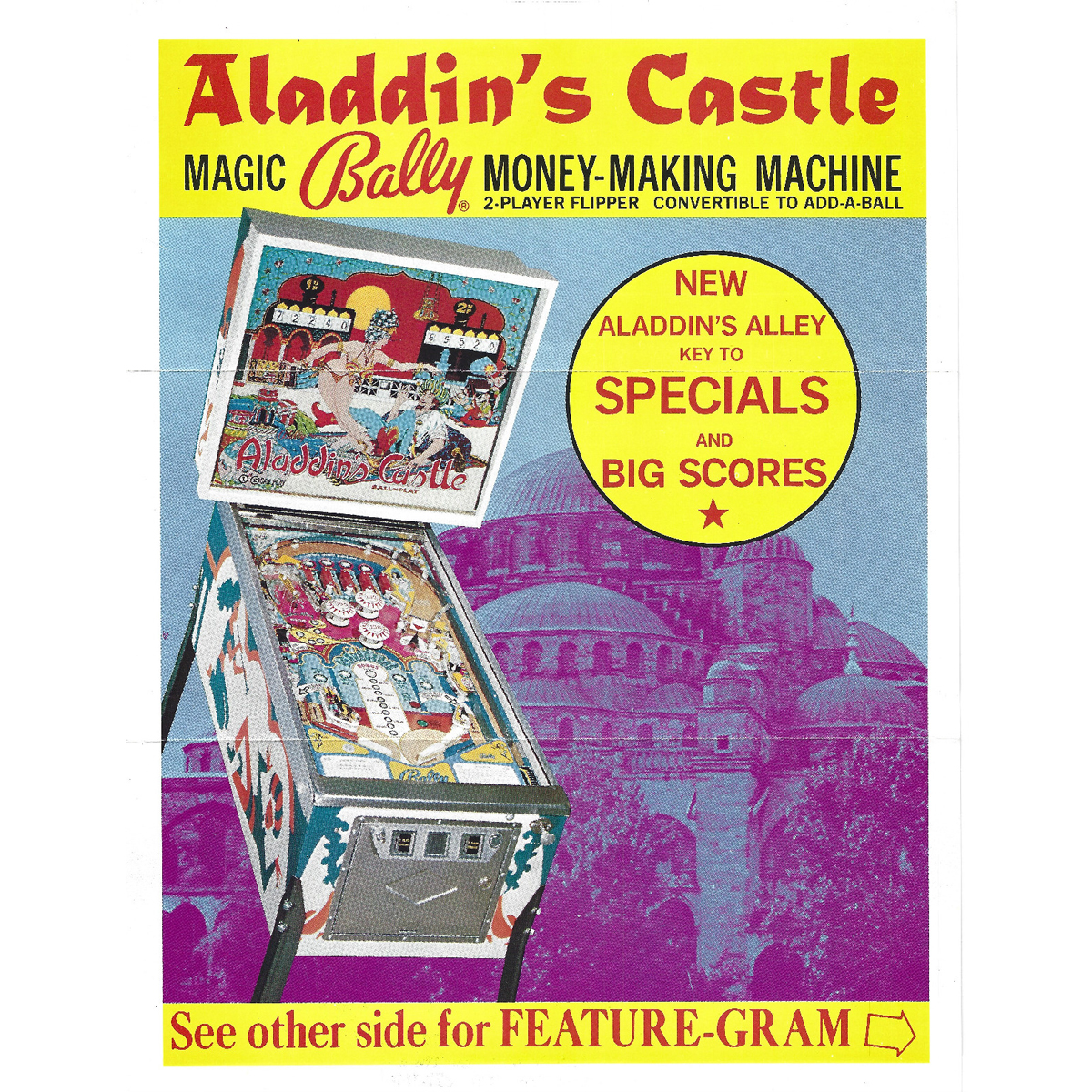 Aladdin's Castle Pinball Machine Elite Home Gamerooms