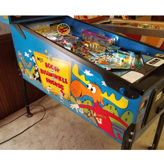 Rocky and Bullwinkle Pinball Machine Elite Home Gamerooms
