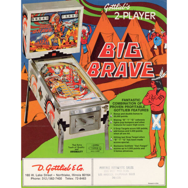 Big Brave Pinball Machine