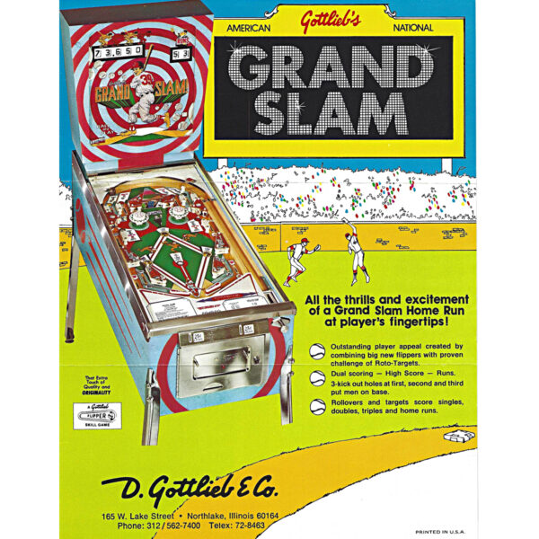 Grand Slam Pinball Machine