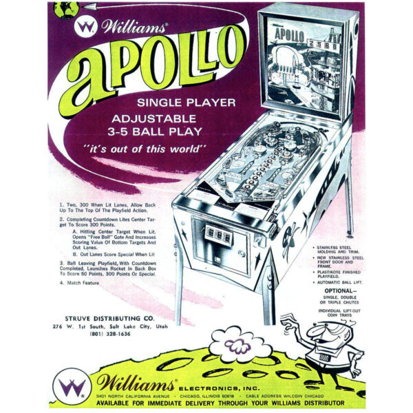 Apollo Pinball Machine Flyer
