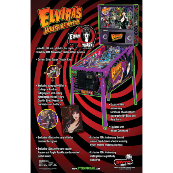 Elvira 40th Anniversary Pinball Machine