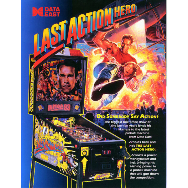 Las Action Hero Pinball Machine Flyer 600x600 - Last Action Hero Pinball Machine