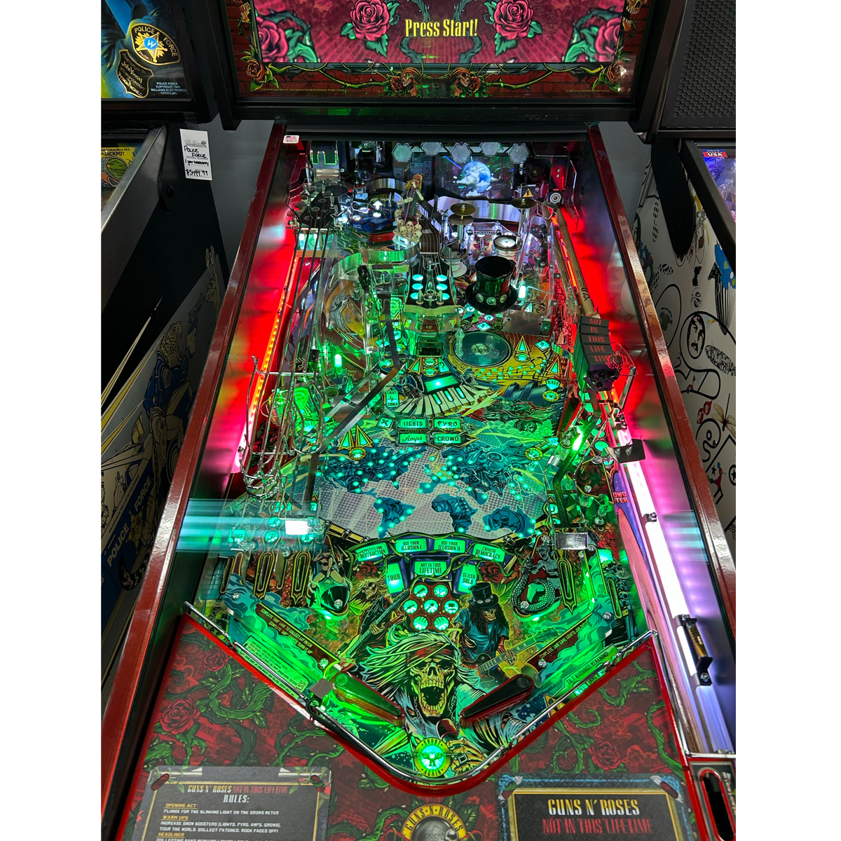 Guns N' Roses Pinball Machine Elite Home Gamerooms