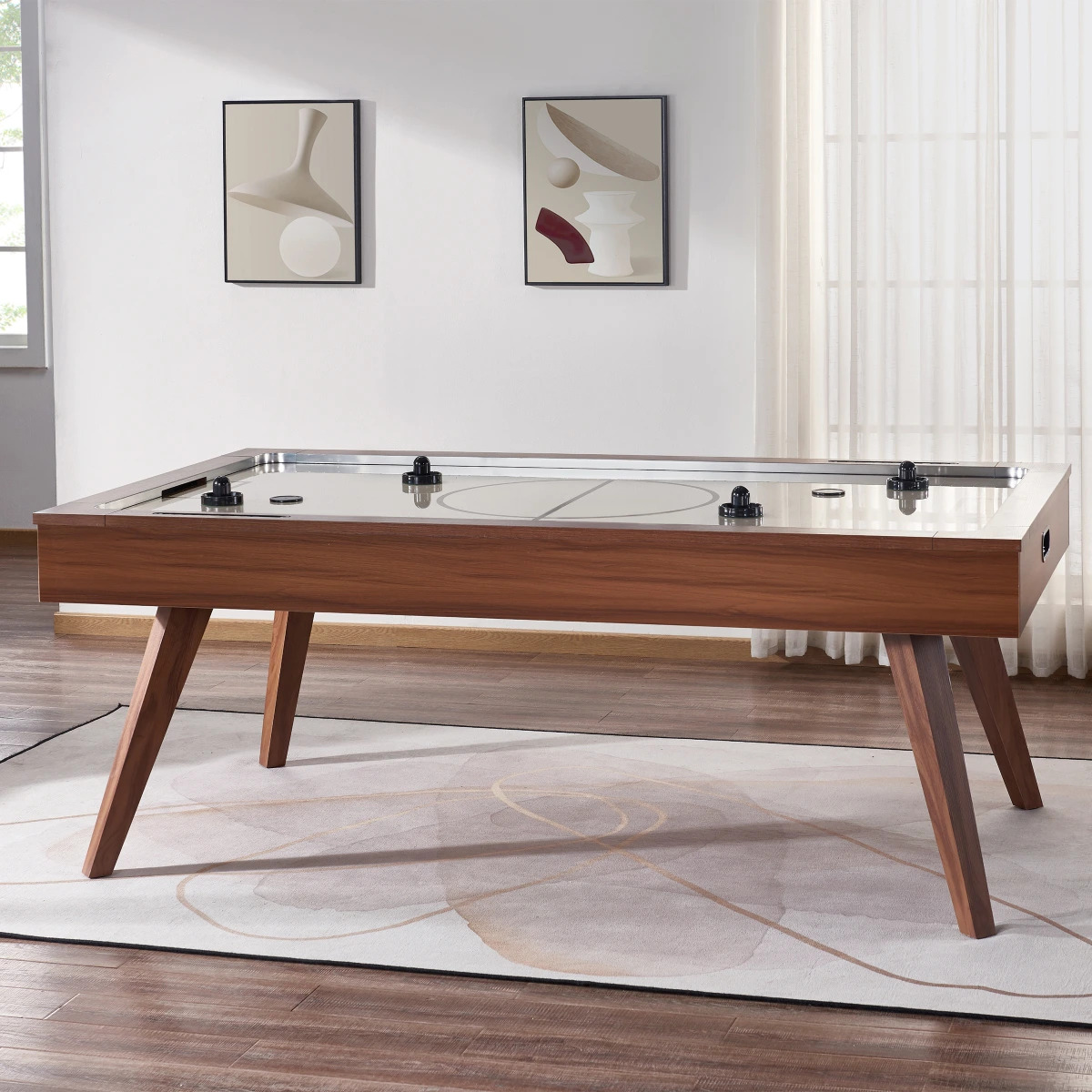 Mid-Century Modern Air Hockey Table - Elite Home Gamerooms