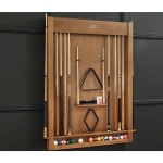 Alta Wall Mounted Cue Rack 12 (Brushed Walnut) (4)