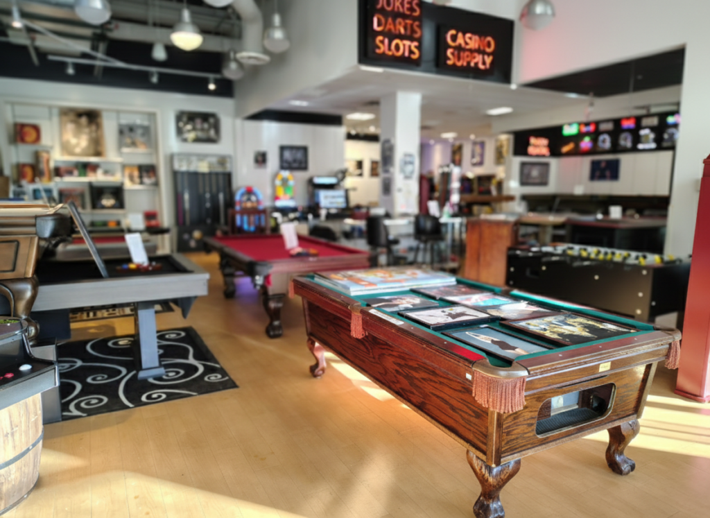 Pool Tables Arcade Games Vintage Slot Machines