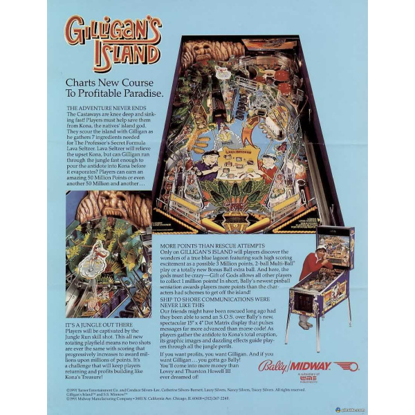 Gilligans Island Pinball Machine